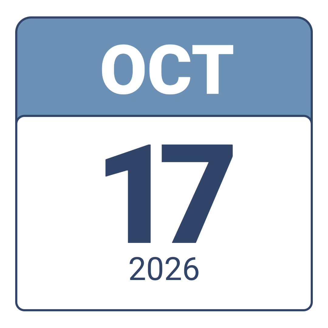 Calendar icon showing October 17, 2026